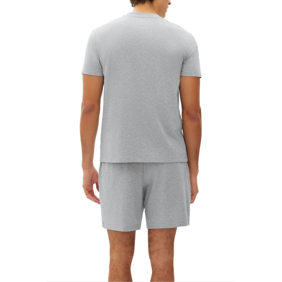 Gap Men 2-Pc. Heathered Henley Shirt & Shorts Pajama Set Heather Gray Size XL - Picture 3 of 3